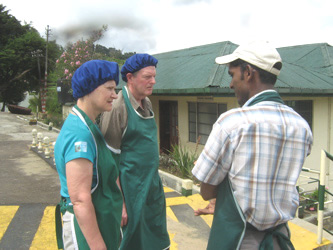 Lynn and Bill at Pedro Tea Factory in Nuwara Eliya