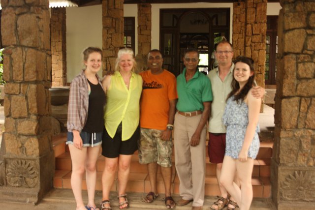 Ian, Jacqueline, Phamie, Elsbeth with Jith and Upali - Sri Lanka 2015