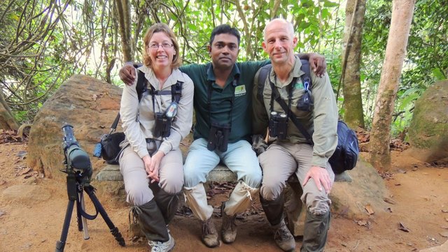 Nigel Sillett and Vanessa Anne with Walk With Jith guide