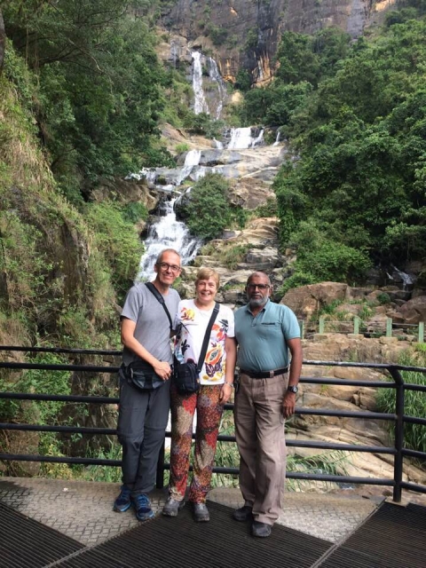 At Rawana Falls -- Enric Alsina and Rosa Franzi with Hetti