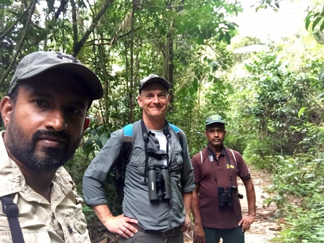 Ken Field with guide Thilina and local guide